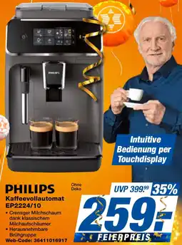 expert Techno Land PHILIPS Kaffeevollautomat EP2224/10 Angebot