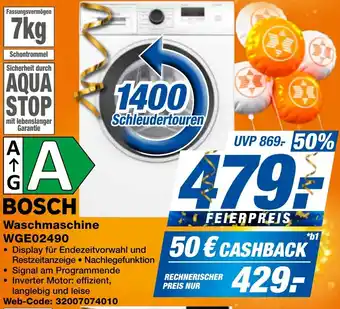 expert Techno Land BOSCH Waschmaschine WGE02490 Angebot