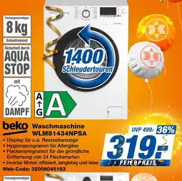 expert Techno Land beko Waschmaschine WLM81434NPSA Angebot