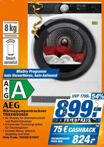 expert Techno Land AEG Wärmepumpentrockner TR9XW80889 Angebot