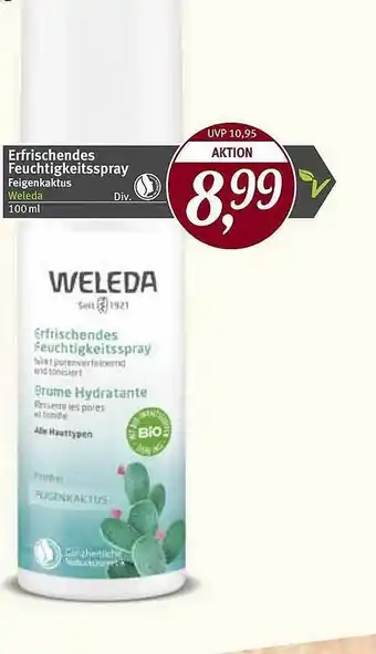 Pro Biomarkt Weleda Erfrischendes Feuchtigkeitsspray Feigenkaktus Angebot