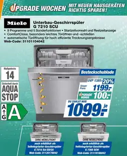 expert Techno Land Miele Unterbau-Geschirrspüler G 7210 SCU Angebot