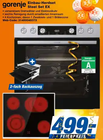 expert Techno Land gorenje Einbau-Herdset Steel Set EX Angebot