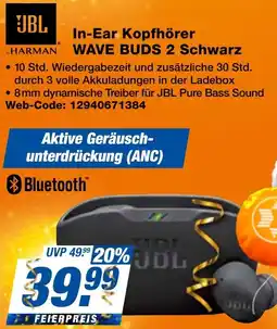 expert Techno Land JBL In-Ear Kopfhörer WAVE BUDS 2 Schwarz Angebot