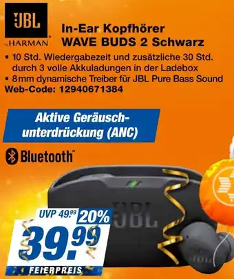 expert Techno Land JBL In-Ear Kopfhörer WAVE BUDS 2 Schwarz Angebot