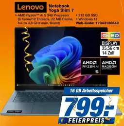 expert Techno Land Lenovo Notebook Yoga Slim 7 Angebot