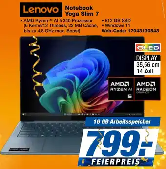 expert Techno Land Lenovo Notebook Yoga Slim 7 Angebot