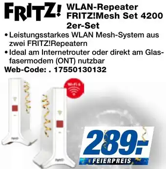 expert Techno Land WLAN-Repeater FRITZ!Mesh Set 4200 2er-Set Angebot