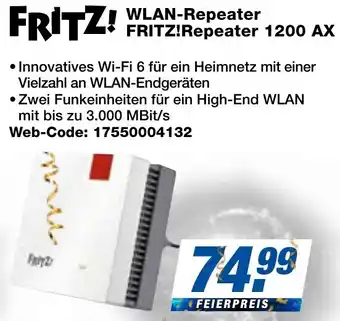 expert Techno Land WLAN-Repeater FRITZ!Repeater 1200 AX Angebot