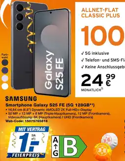 expert Techno Land SAMSUNG Smartphone Galaxy S25 FE (5G 128GB) Angebot