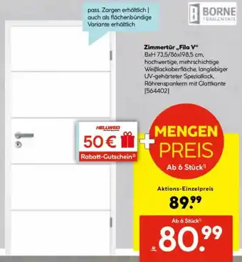 Hellweg BORNE Zimmertür ,,Fila V“ Angebot