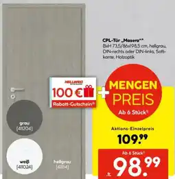 Hellweg CPL-Tür „Masera" Angebot