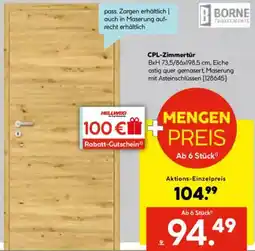 Hellweg BORNE CPL-Zimmertür Angebot