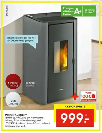Hellweg Pelletofen ,,Indigo" Angebot