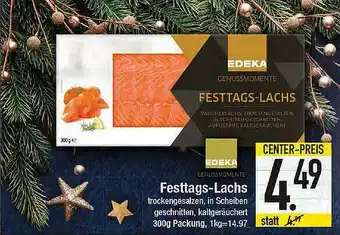 E-Center Edeka Genussmomente Festtags-lachs Angebot