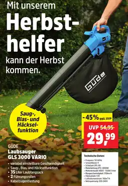 Thomas Philipps GÜDE Laubsauger GLS 3000 VARIO Angebot