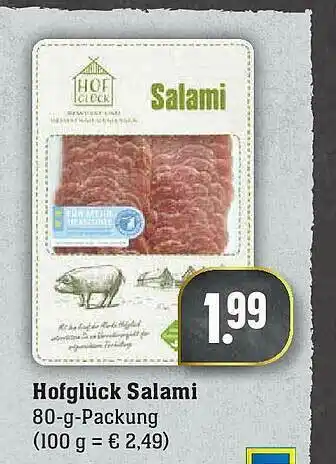 Edeka Hofglück Salami Angebot