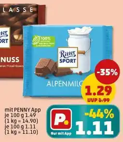PENNY Ritter Sport Alpenmilch Angebot
