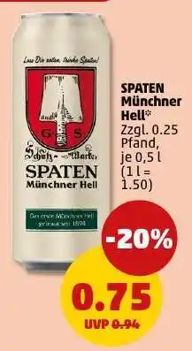 PENNY Spaten Münchner Hell Angebot