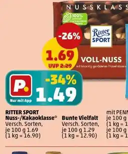 PENNY RITTER SPORT Nuss- Kakaoklasse Angebot