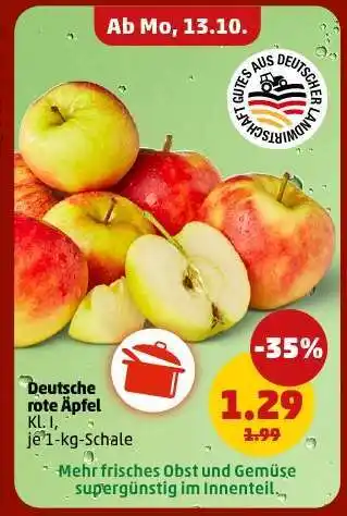 PENNY Deutsche rote Äpfel Angebot