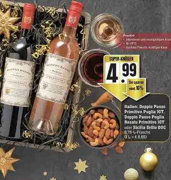 Edeka Doppio Passo Primitivo Puglia Igt, Puglia Rosato Primitivo Igt Oder Sicilia Grillo Doc Angebot