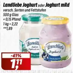Simmel Landliebe Joghurt oder Joghurt mild Angebot