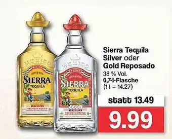 Famila Nord West Sierra Tequila Silver Oder Gold Reposado Angebot