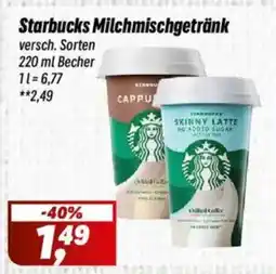 Simmel Starbucks Milchmischgetränk Angebot