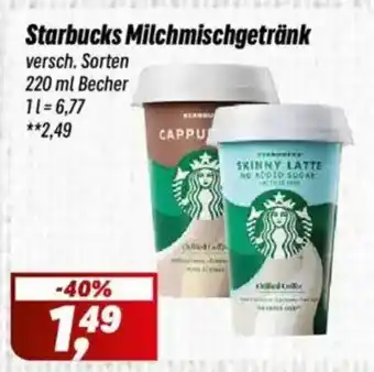 Simmel Starbucks Milchmischgetränk Angebot