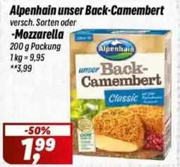 Simmel Alpenhain unser Back-Camembert oder -Mozzarella Angebot