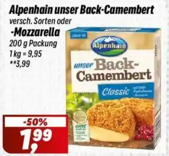 Simmel Alpenhain unser Back-Camembert oder -Mozzarella Angebot