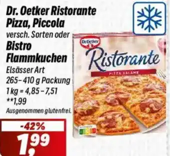Simmel Dr. Oetker Ristorante Pizza, Piccola oder Bistro Flammkuchen Angebot