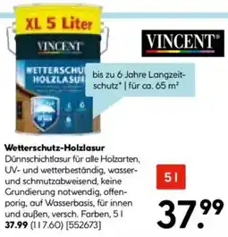 Hellweg VINCENT Wetterschutz-Holzlasur Angebot