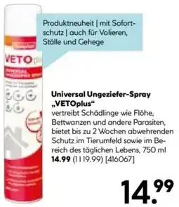 Hellweg Universal Ungeziefer-Spray „VETOplus" Angebot