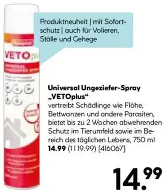 Hellweg Universal Ungeziefer-Spray „VETOplus" Angebot