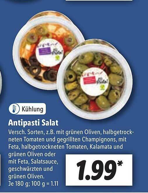 Kühlung Antipasti Salat Angebot bei Lidl
