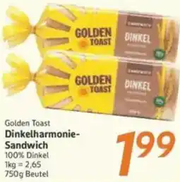 inkoop Golden Toast Dinkelharmonie Sandwich Angebot