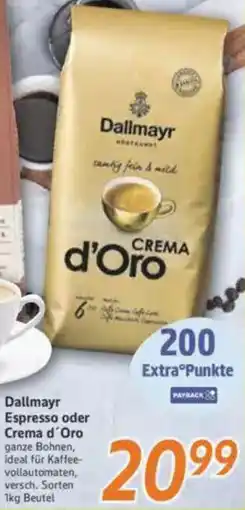 inkoop Dallmayr Espresso oder Crema d'Oro Angebot