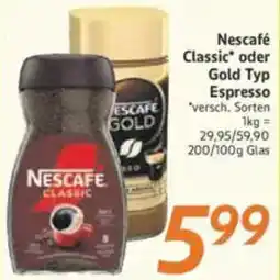 inkoop Nescafé Classic oder Gold Typ Espresso Angebot
