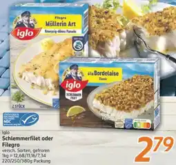 inkoop Iglo Schlemmerfilet oder Filegro Angebot