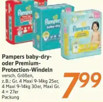 inkoop Pampers baby-dry oder Premium Protection-Windeln Angebot