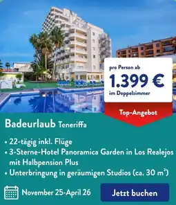 Aldi Süd Badeurlaub Teneriffa Angebot