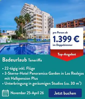 Aldi Süd Badeurlaub Teneriffa Angebot