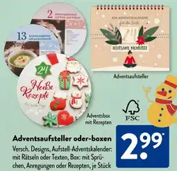 Aldi Süd Adventsaufsteller oder-boxen Angebot