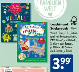 Aldi Süd Leucht- und Stickerbuch Angebot