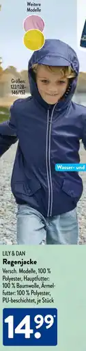Aldi Süd LILY & DAN Regenjacke Angebot