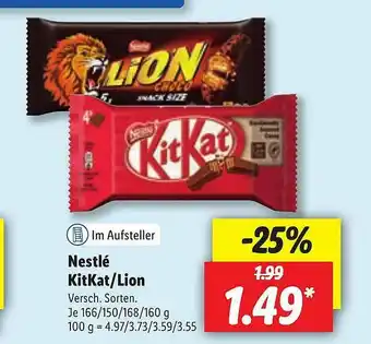 Lidl Nestlé Kitkat Oder Lion Angebot