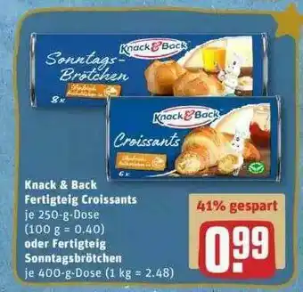 REWE Knack & Back Fertigteig Croissants Angebot