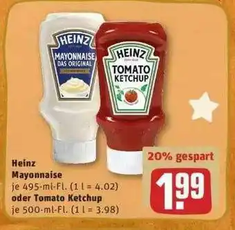 REWE Heinz Mayonnaise Oder Tomato Ketchup Angebot